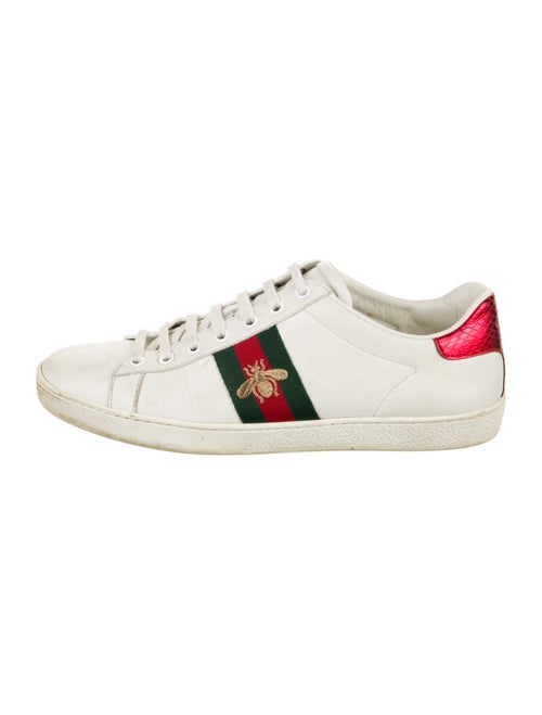 Gucci Web Accent Leather Sneakers