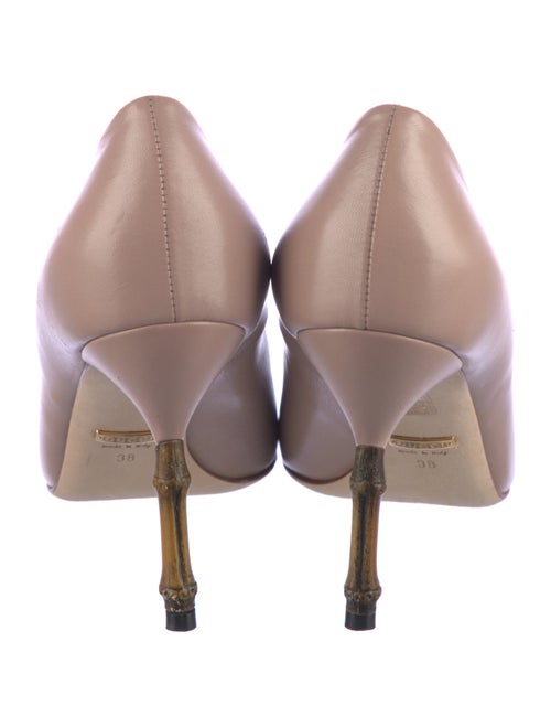 Gucci Bamboo Accent Leather Pumps
