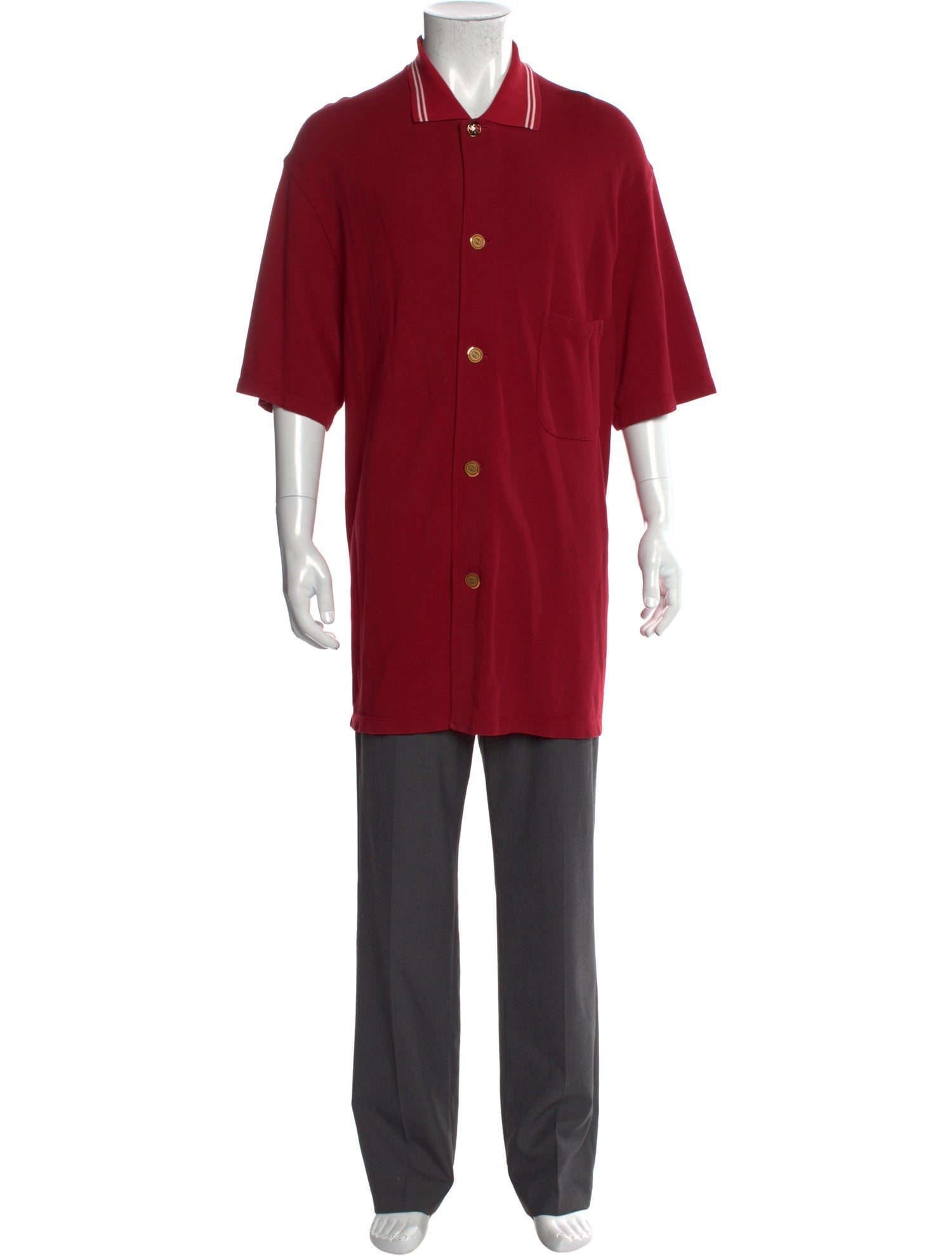 Gucci Interlocking G Logo Collar Polo Shirt