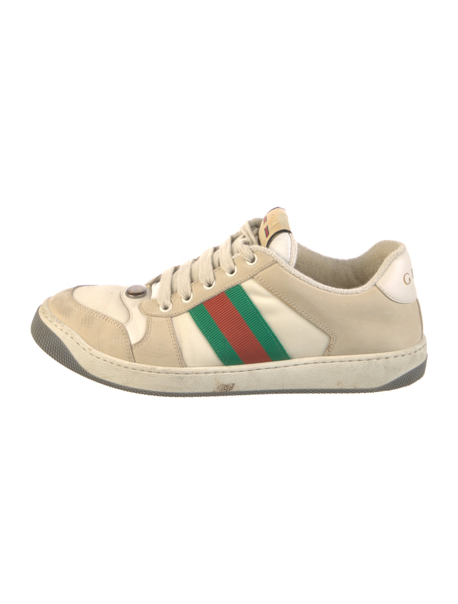 Gucci Web Accent Leather Sneakers
