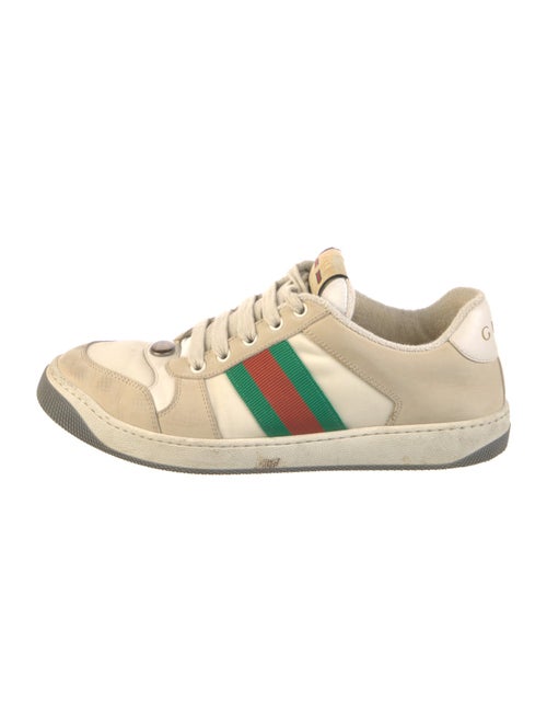 Gucci Web Accent Leather Sneakers