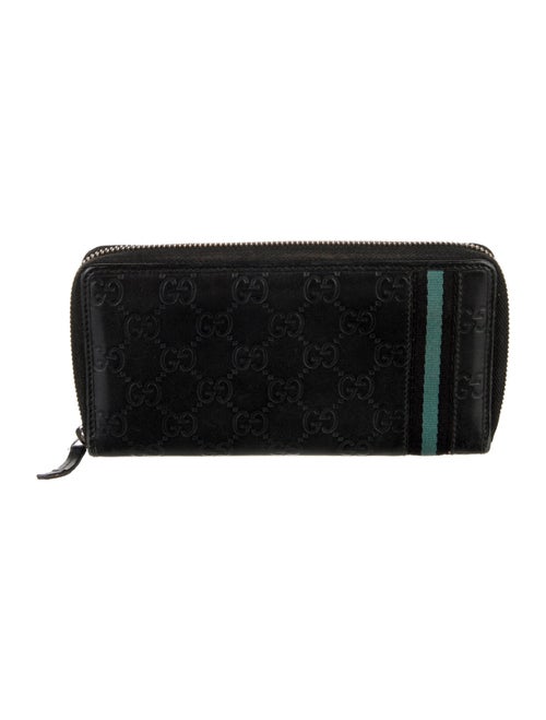 Gucci Gucci GG Signature Printed Continental Wallet Web Accent Continental Wallet