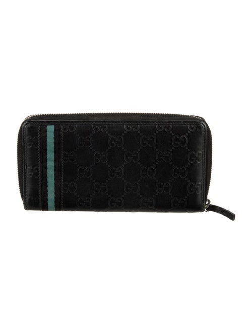 Gucci Gucci GG Signature Printed Continental Wallet Web Accent Continental Wallet