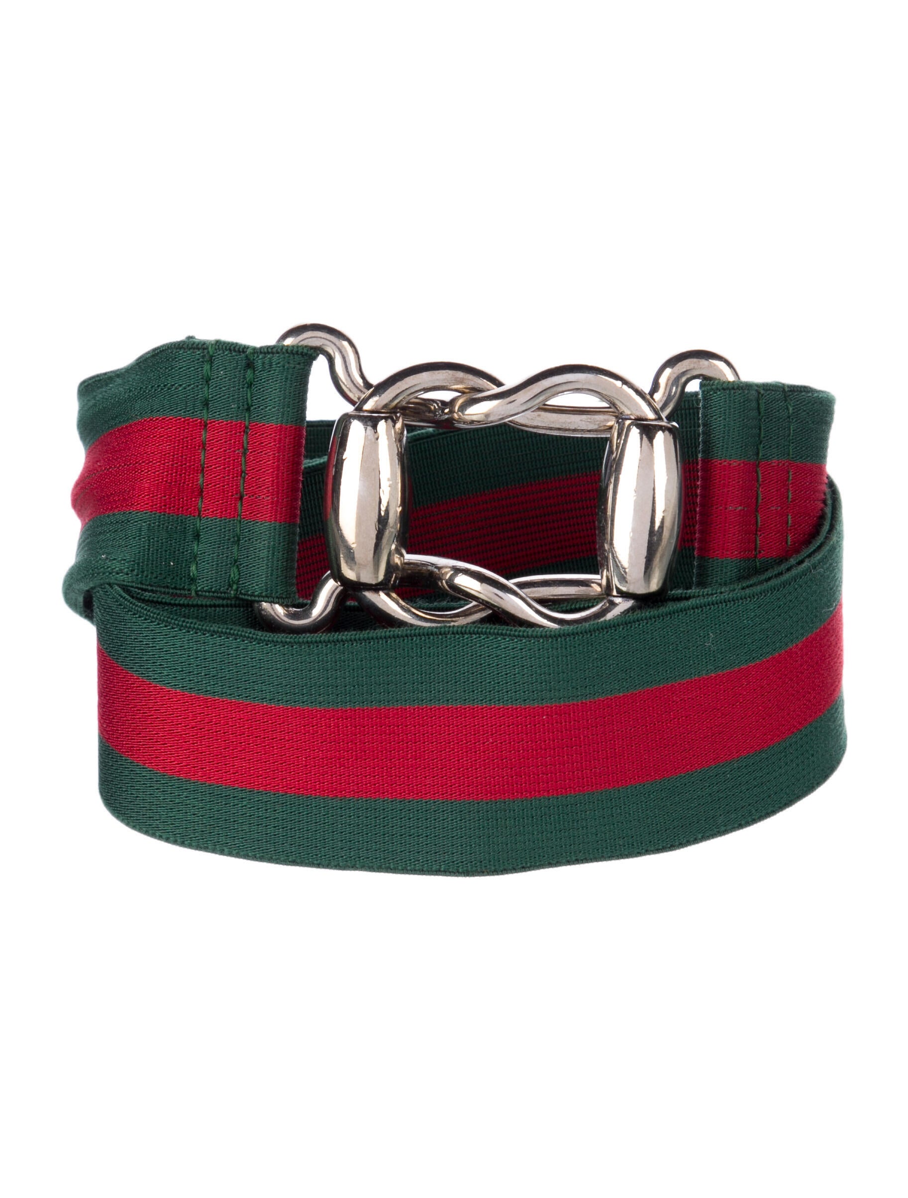 Gucci Web Accent Leather Trim Embellishment Belt Kit