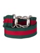 Gucci Web Accent Leather Trim Embellishment Belt Kit