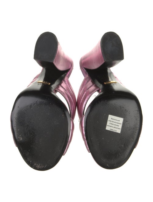 Gucci Leather Cutout Accent Slides