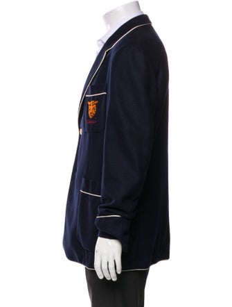 Gucci Tiger Head Accent Cashmere Blazer