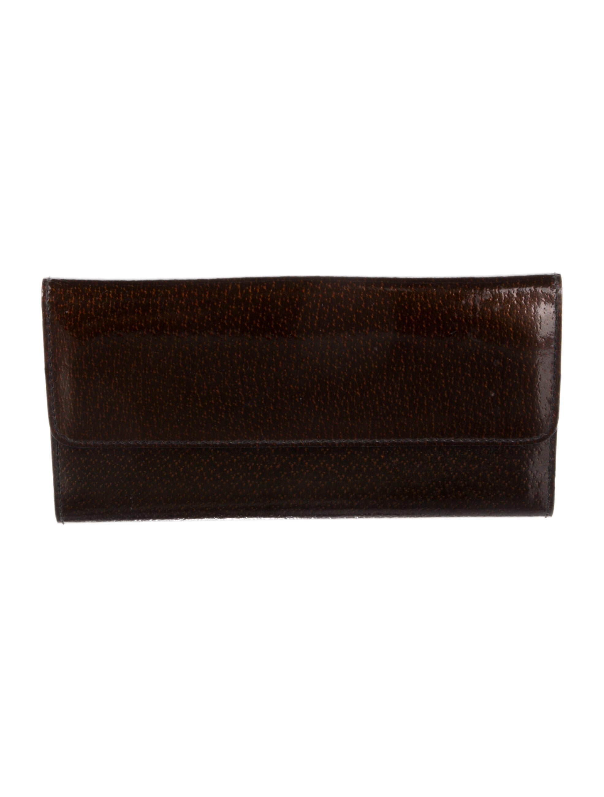 Gucci Vintage Patent Leather Continental Wallet