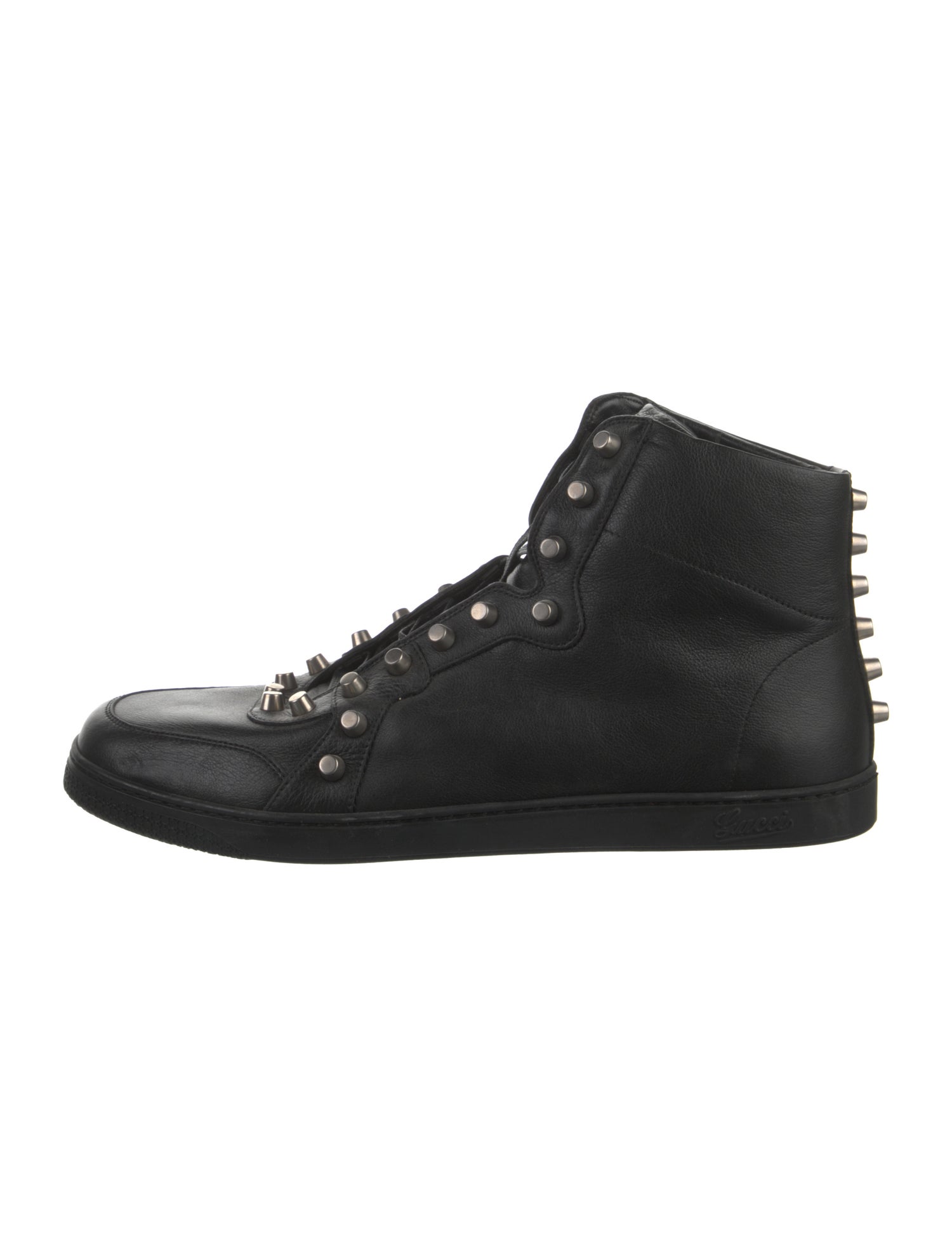 Gucci Leather Studded Accents Sneakers