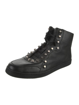 Gucci Leather Studded Accents Sneakers