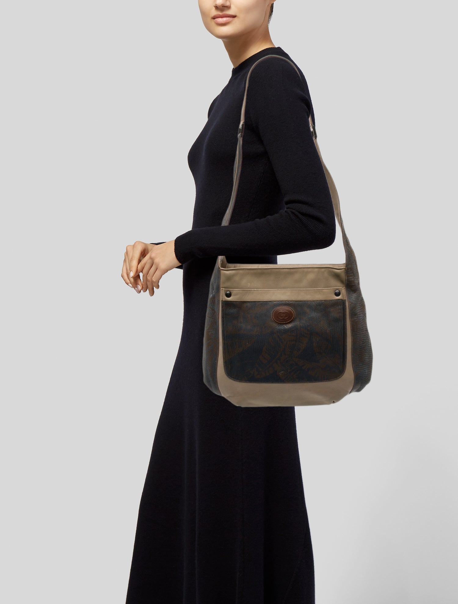 Gucci Leather Messenger Bag