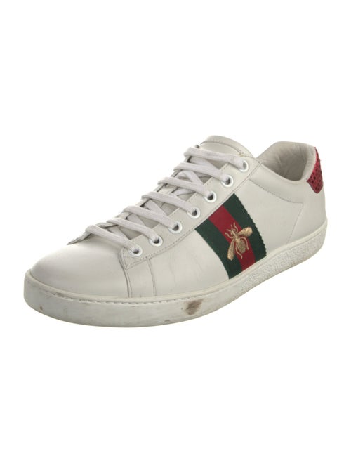 Gucci Web Accent Leather Sneakers