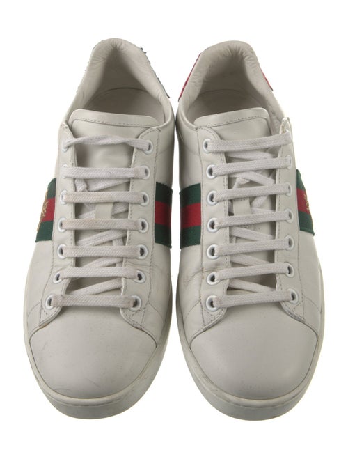 Gucci Web Accent Leather Sneakers