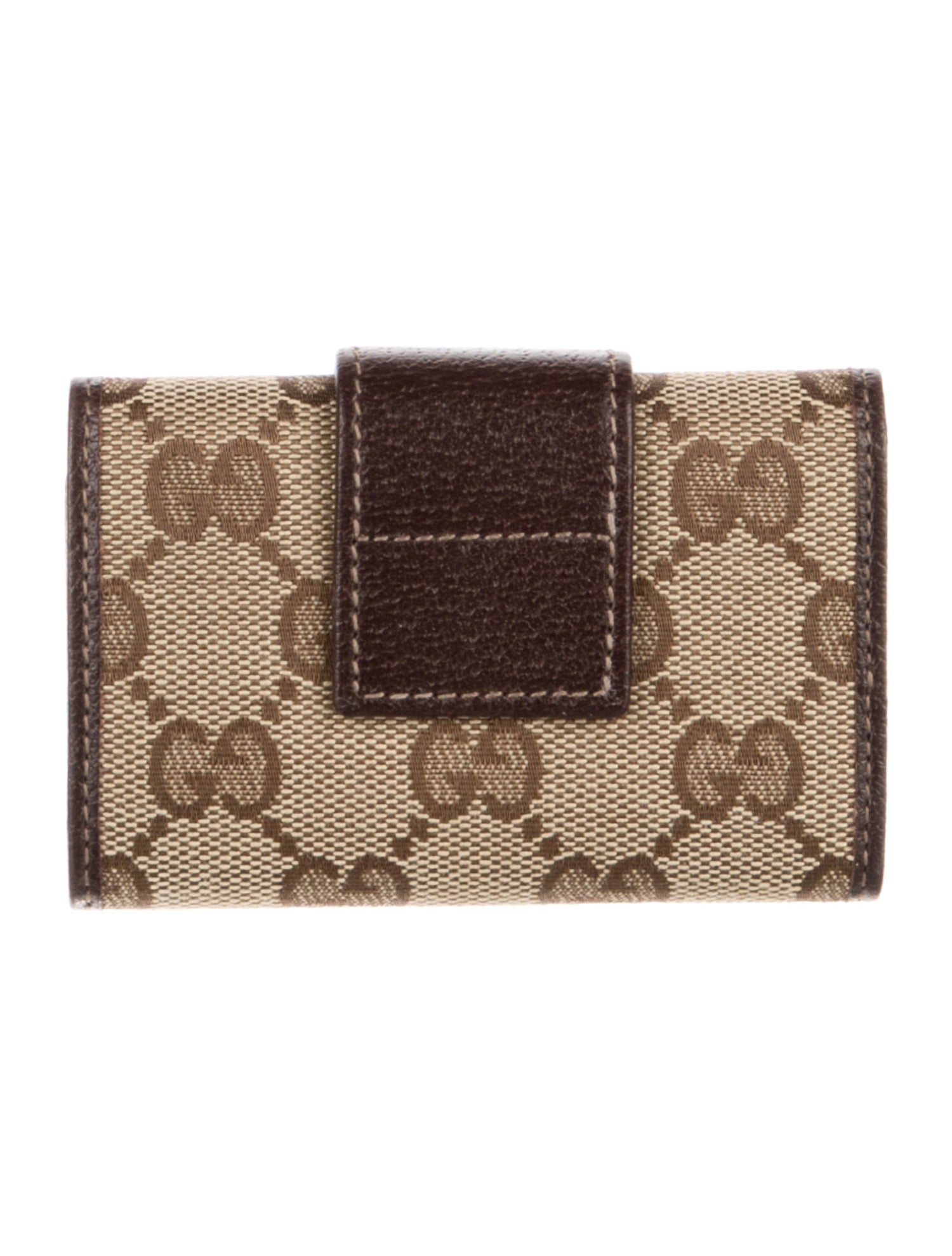 Gucci Canvas Leather 6 Key Holder