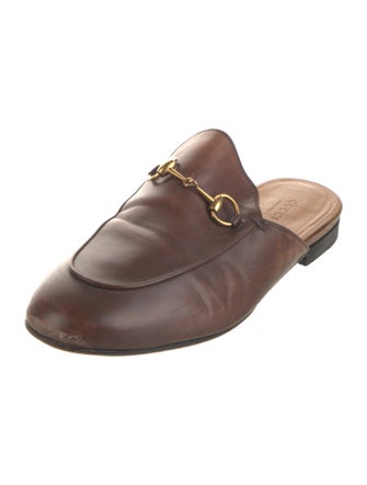 Gucci Horsebit Accent Leather Mules