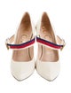 Gucci Sylvie Web Accent Leather Pumps
