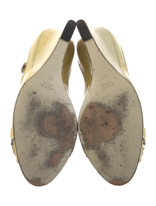 Gucci Horsebit Accent Patent Leather Pumps