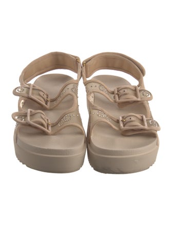 Gucci GG Logo Rubber Slingback Sandals