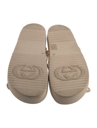 Gucci GG Logo Rubber Slingback Sandals