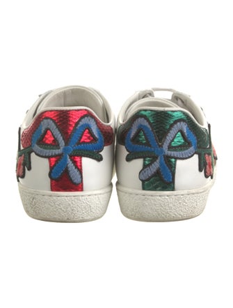 Gucci Web Accent Leather Sneakers