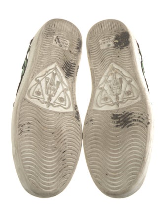 Gucci Web Accent Leather Sneakers