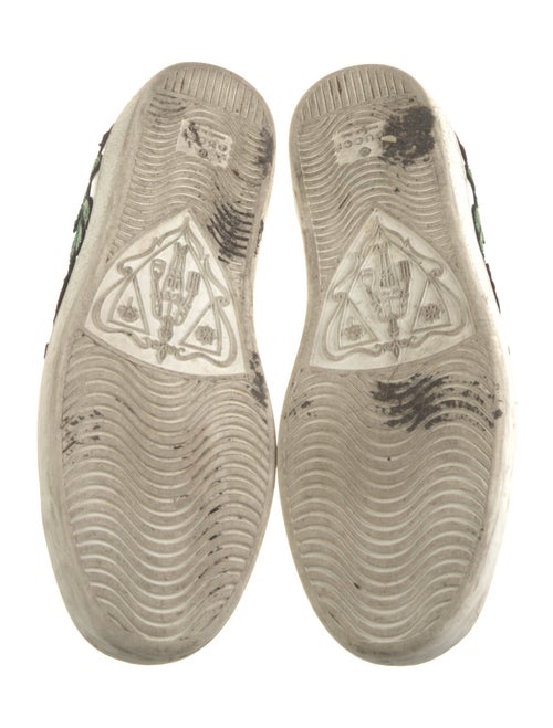 Gucci Web Accent Leather Sneakers