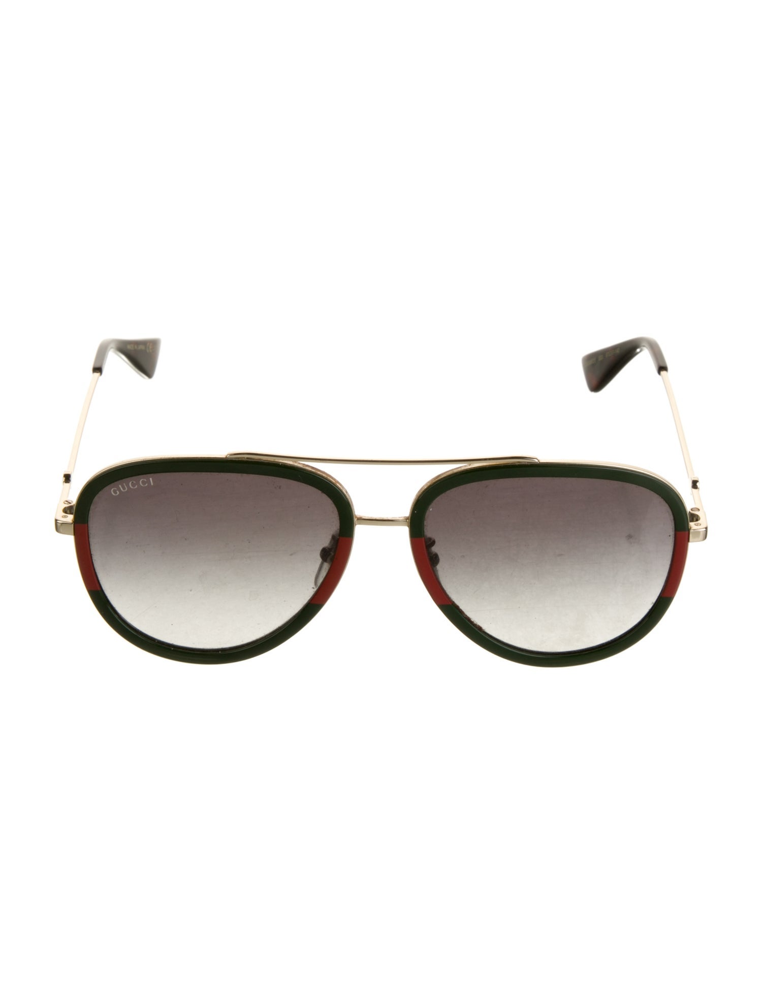 Gucci Web Accent Aviator Sunglasses