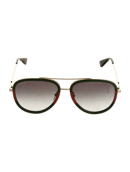 Gucci Web Accent Aviator Sunglasses