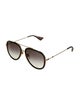 Gucci Web Accent Aviator Sunglasses