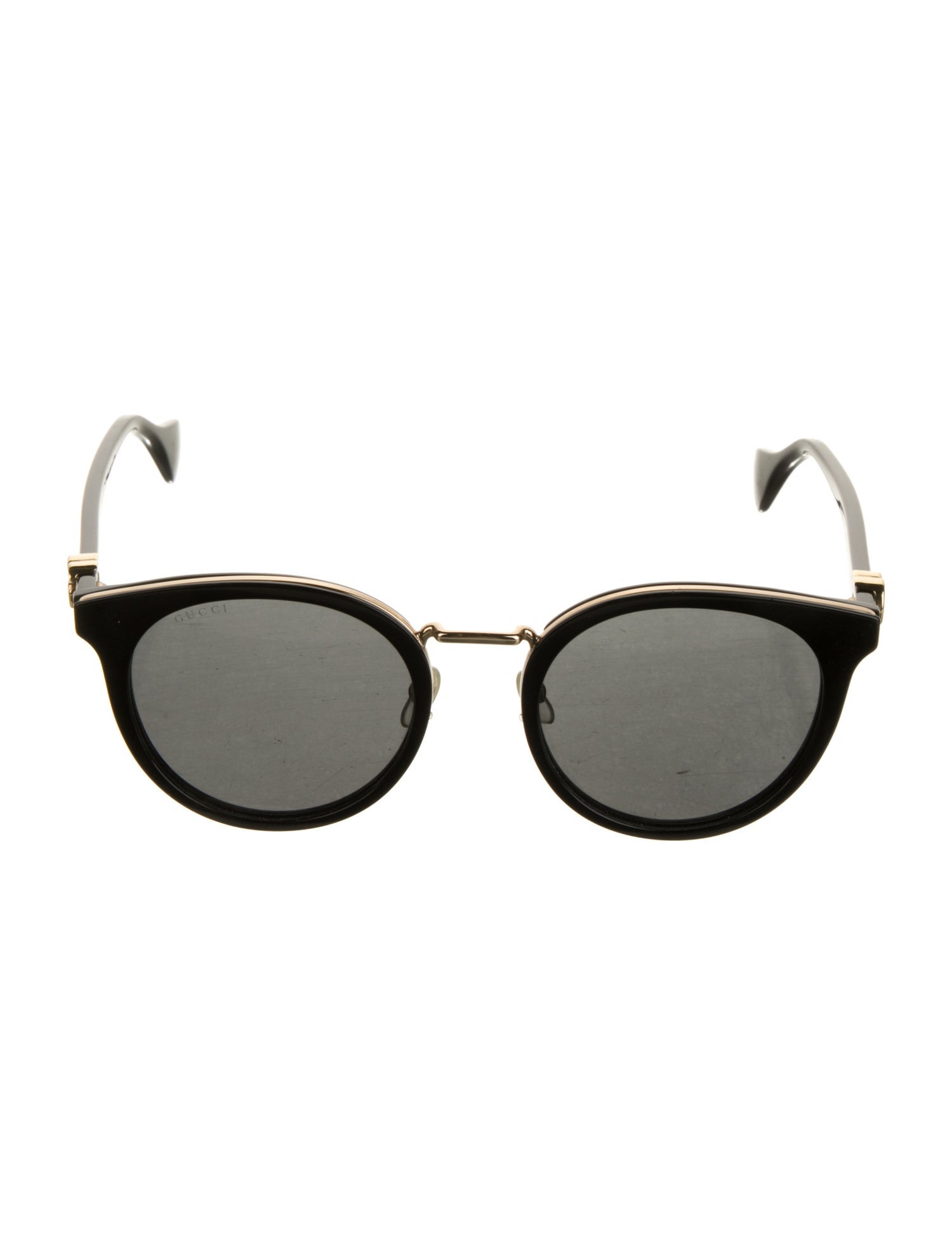 Gucci Double G Logo Round Sunglasses