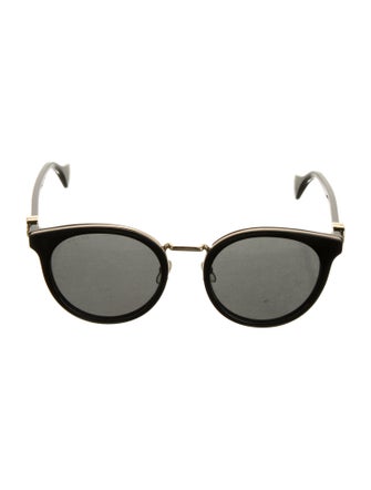 Gucci Double G Logo Round Sunglasses