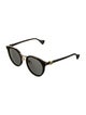 Gucci Double G Logo Round Sunglasses