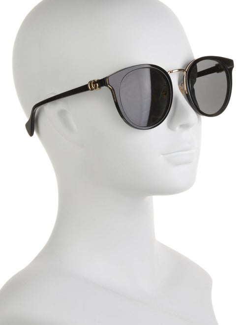 Gucci Double G Logo Round Sunglasses
