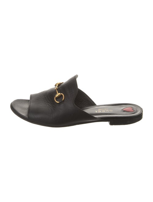 Gucci Horsebit Accent Leather Slides
