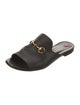 Gucci Horsebit Accent Leather Slides