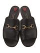 Gucci Horsebit Accent Leather Slides