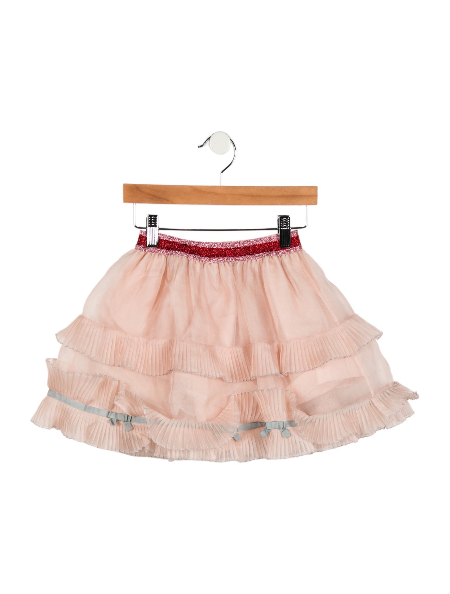 Gucci Girls' Silk Pleated Skirt