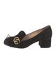 Gucci Double G Logo Suede Pumps