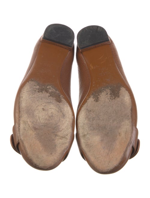 Gucci Horsebit Accent Leather Ballet Flats
