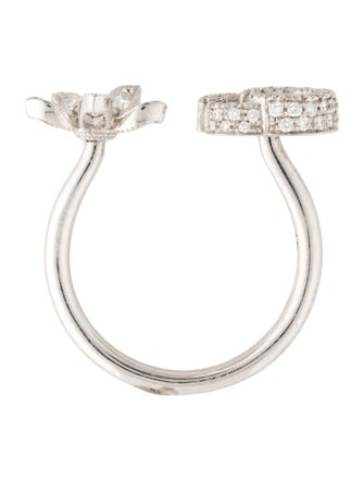 Gucci 18K Diamond Open Flora Cocktail Ring