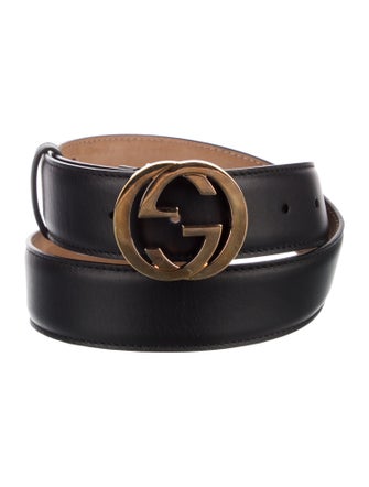 Gucci Interlocking G Logo Leather Belt