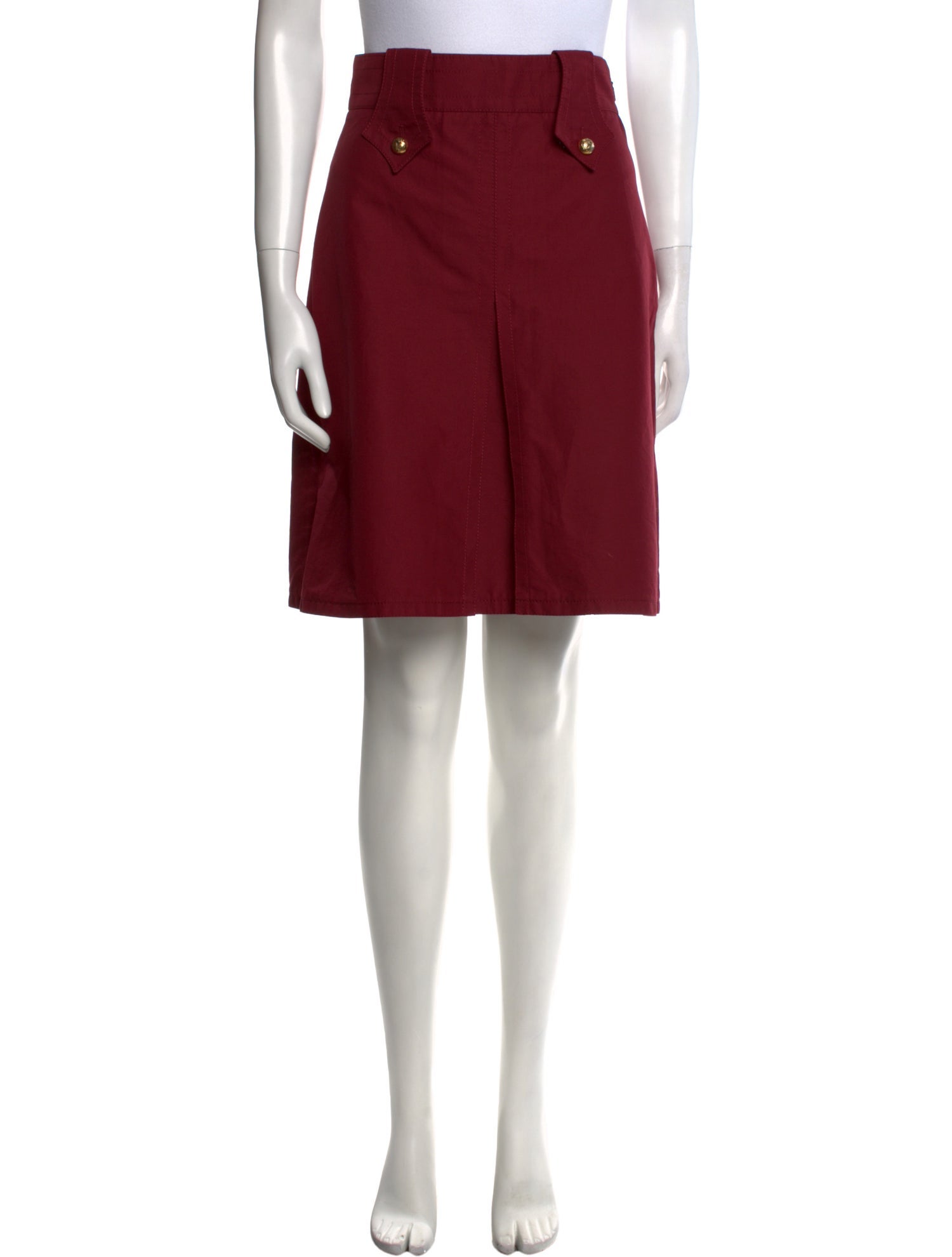 Gucci Pleated Accents Knee-Length Skirt