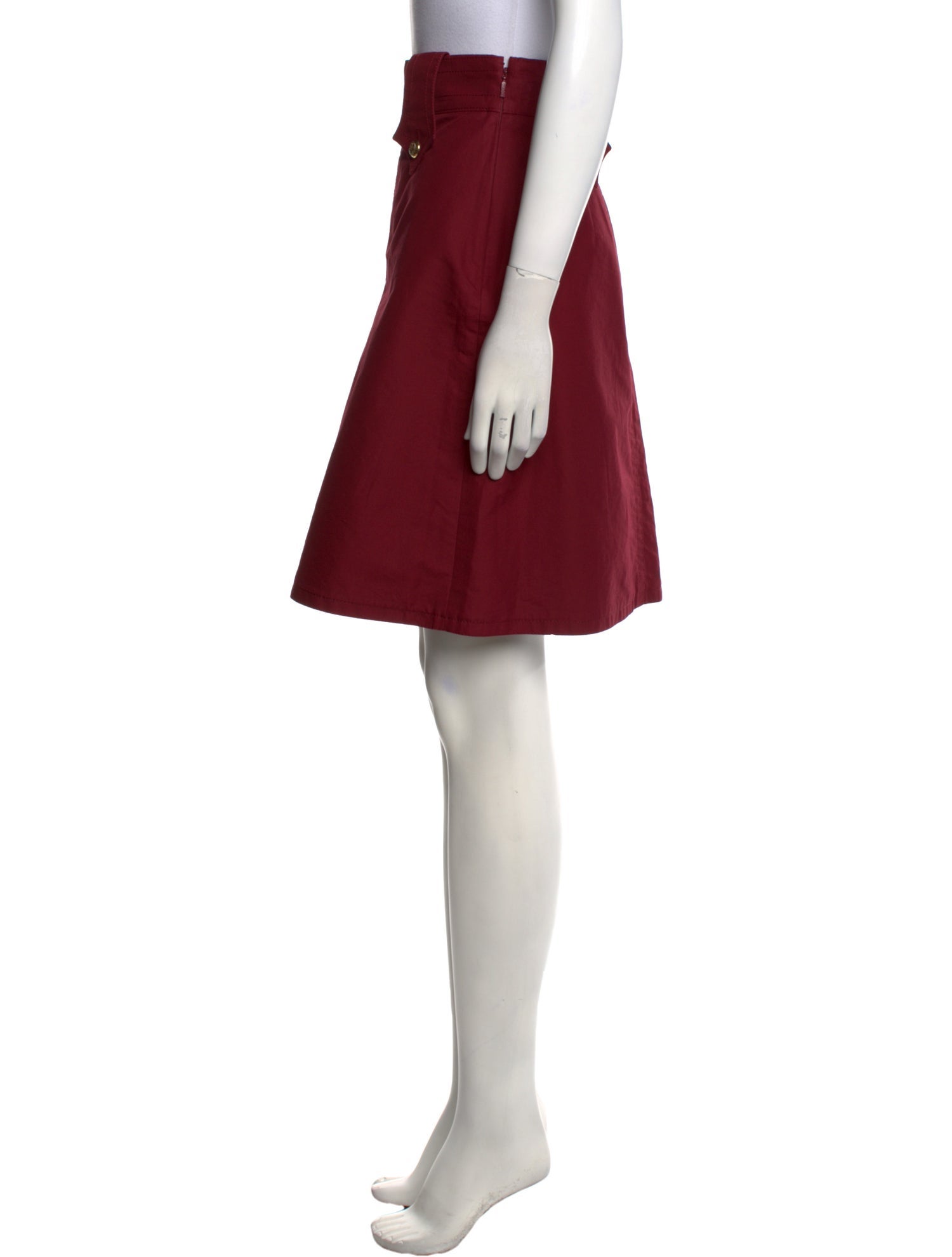 Gucci Pleated Accents Knee-Length Skirt