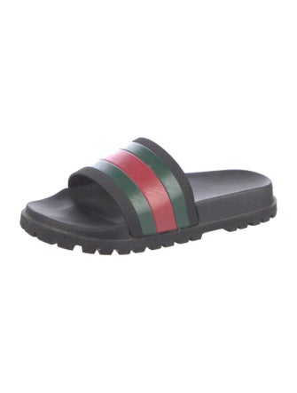 Gucci Web Accent Rubber Slides
