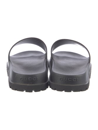 Gucci Web Accent Rubber Slides