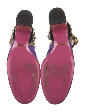 Gucci Dragon Accent Satin Pumps