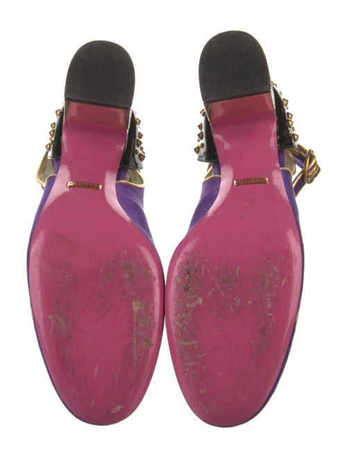 Gucci Dragon Accent Satin Pumps