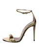 Gucci Leather Crystal Embellishments Sandals
