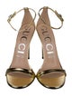 Gucci Leather Crystal Embellishments Sandals