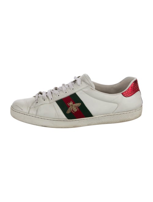Gucci Web Accent Leather Sneakers